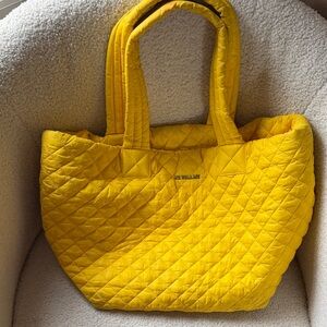 MZ Wallace Bright Yellow Quilted Tote